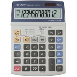 Calculator De Birou, 12 Digits, 195 X 140 X 23 Mm, Dual Power, Sharp El-2125c - Gri Calculator De Birou, 12 Digits, 195 X 140 X 23 Mm, Dual Power, Sharp El-2125c - Gri