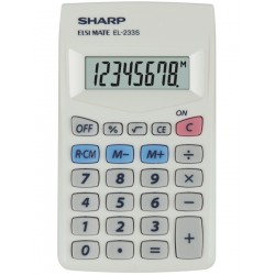 Calculator De Buzunar, 8 Digits, 103 X 60 X 8 Mm, Sharp El-233s - Alb Calculator De Buzunar, 8 Digits, 103 X 60 X 8 Mm, Sharp El-233s - Alb