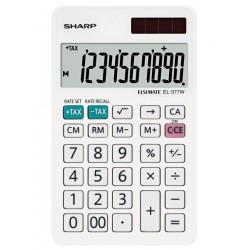 Calculator De Birou, 10 Digits, 120 X 71 X 10 Mm, Dual Power, Sharp El-377w - Alb Calculator De Birou, 10 Digits, 120 X 71 X 10 Mm, Dual Power, Sharp El-377w - Alb