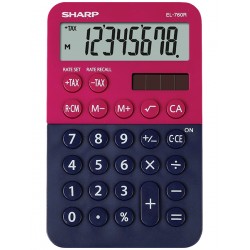 Calculator De Buzunar, 8 Digits, 120 X 76 X 23 Mm, Dual Power, Sharp El-760r-rb - Rosu/bleumarin Calculator De Buzunar, 8 Digits, 120 X 76 X 23 Mm, Dual Power, Sharp El-760r-rb - Rosu/bleumarin