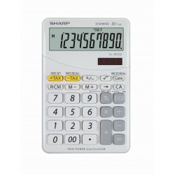Calculator De Birou, 10 Digits, 149 X 100 X 27 Mm, Dual Power, Sharp El-m332bbl - Gri/alb Calculator De Birou, 10 Digits, 149 X 100 X 27 Mm, Dual Power, Sharp El-m332bbl - Gri/alb