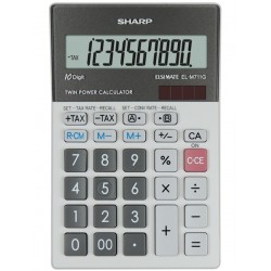 Calculator De Birou, 10 Digits, 152 X 100 X 33 Mm, Dual Power, Sharp El-m711ggy - Gri Calculator De Birou, 10 Digits, 152 X 100 X 33 Mm, Dual Power, Sharp El-m711ggy - Gri