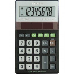 Calculator De Buzunar, 8 Digits, 117 X 70 X 21 Mm, Dual Power, Sharp El-r277bbk - Gri/negru Calculator De Buzunar, 8 Digits, 117 X 70 X 21 Mm, Dual Power, Sharp El-r277bbk - Gri/negru