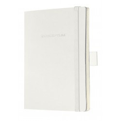Caiet Lux Cu Elastic, Coperti Soft, A6(93 X 140mm), 97 File, Conceptum - Classic Alb - Matematica