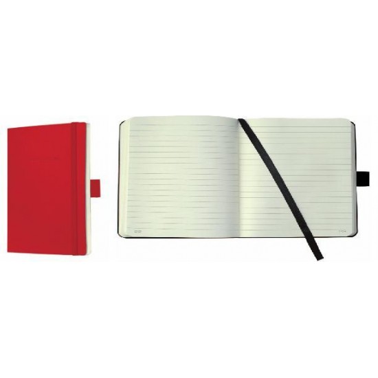 Caiet Lux Cu Elastic, Coperti Soft, A6(93 X 140mm), 97 File, Conceptum - Classic Rosu - Dictando