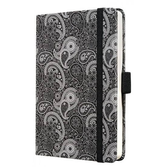 Caiet Lux Cu Elastic, Coperti Rigide, A6(95 X 140mm), 97 File, Conceptum - Glam Paisley - Velin