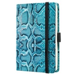 Caiet Lux Cu Elastic, Coperti Imitatie Crocodil, A6(95 X 150mm), 97 File, Conceptum-albastru-matemat