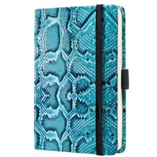 Caiet Lux Cu Elastic, Coperti Imitatie Crocodil, A6(95 X 150mm), 97 File, Conceptum-albastru-matemat