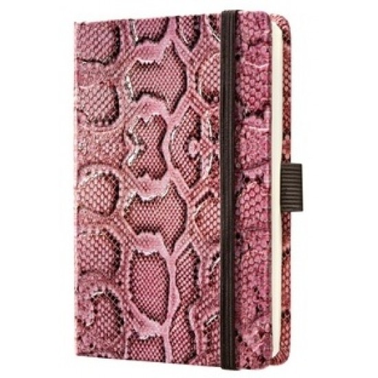 Caiet Lux Cu Elastic, Coperti Imitatie Crocodil, A6(95 X 150mm), 97 File, Conceptum - Roz-matematica