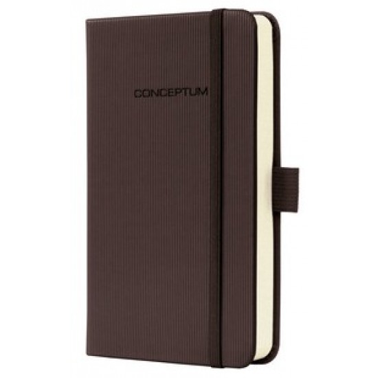 Caiet Lux Cu Elastic, Coperti Softwave, A6(95 X 150mm), 97 File, Conceptum - Coffee Brown-matematica