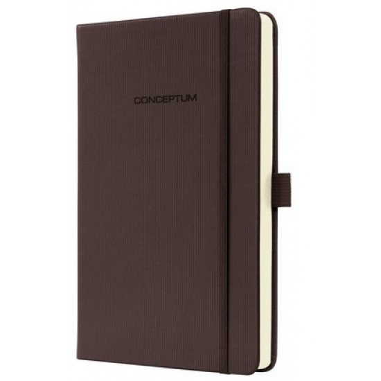 Caiet Lux Cu Elastic, Coperti Softwave, A5(135 X 203mm), 97 File, Conceptum - Coffee Brown -dictando