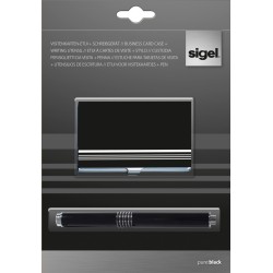 Set Port Carti Vizita Metalic + Pix, Sigel White Stripe - Black