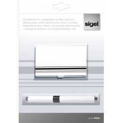 Set Port Carti Vizita Metalic + Pix, Sigel Black Stripe - White