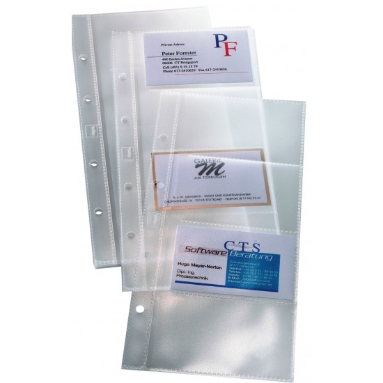 Rezerve Pentru 40 Carti De Vizita, 10folii/set, Pentru Mapa Vz-300, Sigel - Transparente