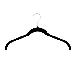 Umeras Din Plastic Invelit In Catifea, Antialunecare, Culoare Neagra, 42x22x0.5cm, 15 Buc/set-006973