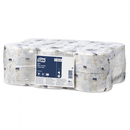 Hartie Igienica Alba Premium, 2 Straturi, Cu Frunzulita, 170m,12buc/bax Tork