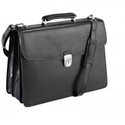 Servieta Din Piele Neagra, Pentru Laptop, 42 X 31 X 16cm, Tony Perotti - Versilia Collection