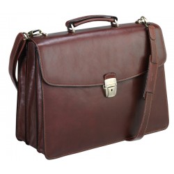 Servieta Din Piele Maro, Pentru Laptop, 42 X 31 X 16cm, Tony Perotti - Versilia Collection