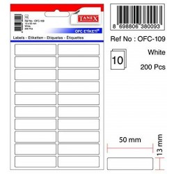 Etichete Autoadezive Albe, 13 X 50 Mm, 200 Buc/set, Tanex Etichete Autoadezive Albe, 13 X 50 Mm, 200 Buc/set, Tanex