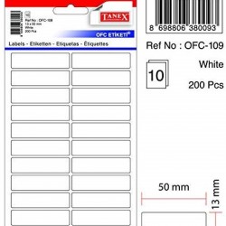 Etichete Autoadezive Albe, 13 X 50 Mm, 200 Buc/set, Tanex
