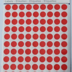 Etichete Autoadezive Color, D10 Mm, 540 Buc/set, Tanex - Rosu