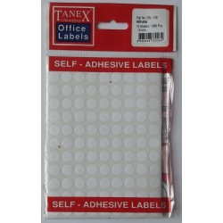 Etichete Autoadezive Albe, D10 Mm, 1080 Buc/set, Tanex Etichete Autoadezive Albe, D10 Mm, 1080 Buc/set, Tanex