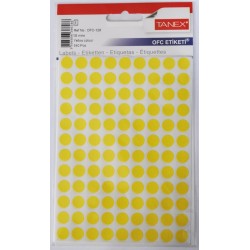 Etichete Autoadezive Color, D10 Mm, 540 Buc/set, Tanex - Galben Etichete Autoadezive Color, D10 Mm, 540 Buc/set, Tanex - Galben