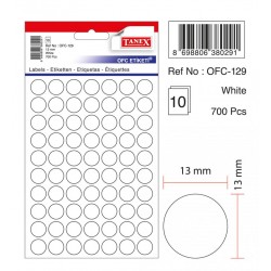 Etichete Autoadezive Albe, D13 Mm, 700 Buc/set, Tanex Etichete Autoadezive Albe, D13 Mm, 700 Buc/set, Tanex
