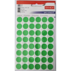 Etichete Autoadezive Color, D16 Mm, 240 Buc/set, Tanex - Verde Etichete Autoadezive Color, D16 Mm, 240 Buc/set, Tanex - Verde