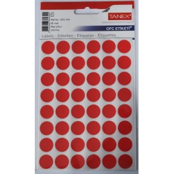 Etichete Autoadezive Color, D16 Mm, 240 Buc/set, Tanex - Rosu Etichete Autoadezive Color, D16 Mm, 240 Buc/set, Tanex - Rosu