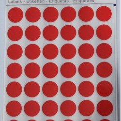 Etichete Autoadezive Color, D16 Mm, 240 Buc/set, Tanex - Rosu