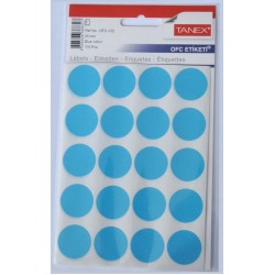 Etichete Autoadezive Color, D25 Mm, 100 Buc/set, Tanex - Albastru Etichete Autoadezive Color, D25 Mm, 100 Buc/set, Tanex - Albastru