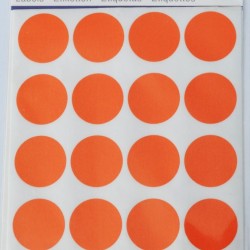 Etichete Autoadezive Color, D25 Mm, 100 Buc/set, Tanex - Orange