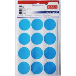Etichete Autoadezive Color, D32 Mm, 60 Buc/set, Tanex - Albastru Etichete Autoadezive Color, D32 Mm, 60 Buc/set, Tanex - Albastru