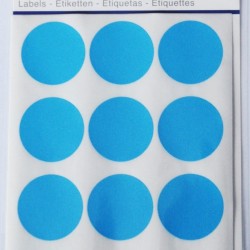 Etichete Autoadezive Color, D32 Mm, 60 Buc/set, Tanex - Albastru