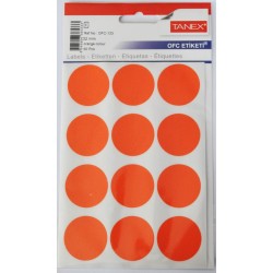 Etichete Autoadezive Color, D32 Mm, 60 Buc/set, Tanex - Orange Etichete Autoadezive Color, D32 Mm, 60 Buc/set, Tanex - Orange