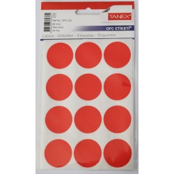 Etichete Autoadezive Color, D32 Mm, 60 Buc/set, Tanex - Rosu Etichete Autoadezive Color, D32 Mm, 60 Buc/set, Tanex - Rosu