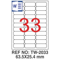 Etichete Albe Autoadezive, Repozitionabile, 33/a4, 63.5 X 25.4mm, 25 Coli/top, Tanex-colturi Rotunji Etichete Albe Autoadezive, Repozitionabile, 33/a4, 63.5 X 25.4mm, 25 Coli/top, Tanex-colturi Rotunji