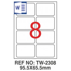 Etichete Albe Autoadezive, Repozitionabile, 8/a4, 95.5 X 65.5mm, 25 Coli/top, Tanex-colturi Rotunji Etichete Albe Autoadezive, Repozitionabile, 8/a4, 95.5 X 65.5mm, 25 Coli/top, Tanex-colturi Rotunji