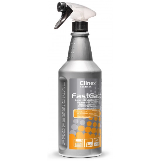 Clinex Fastgast, 1 Litru, Cu Pulverizator, Solutie Degresare Suprafete Murdare De Grasime Dificila