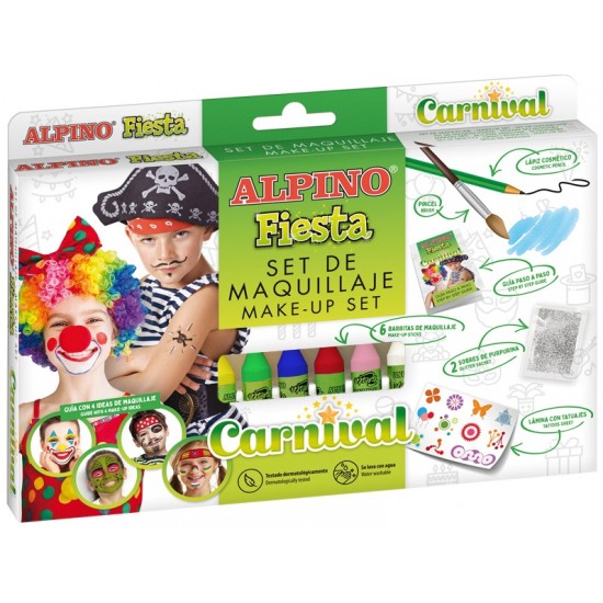 Set Alpino Fiesta - Carnival, 6 Culori X 5gr. Make Up Sticks