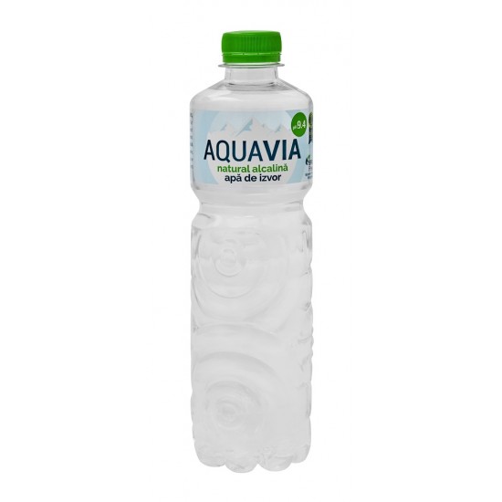 Apa De Izvor Natural Alcalina Aquavia Ph9.4, 0.5 L, 12 Buc/bax