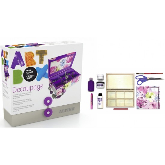 Cutie Cu Articole Creative Alpino Artbox Decoupage