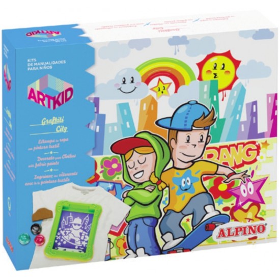 Cutie Cu Articole Creative Pentru Copii, Alpino Artkid Graffiti City