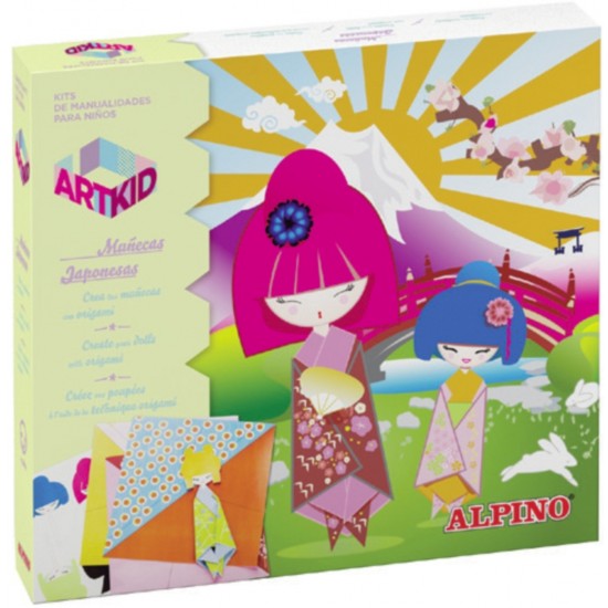 Cutie Cu Articole Creative Pentru Copii, Alpino Artkid Japanese Doll