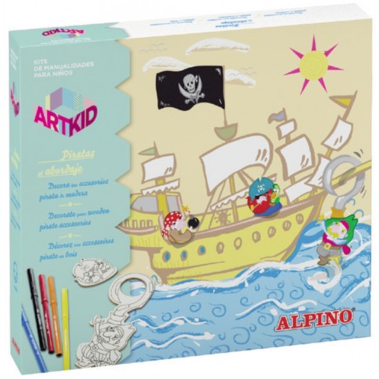 Cutie Cu Articole Creative Pentru Copii, Alpino Artkid Piratas Al Abordaje