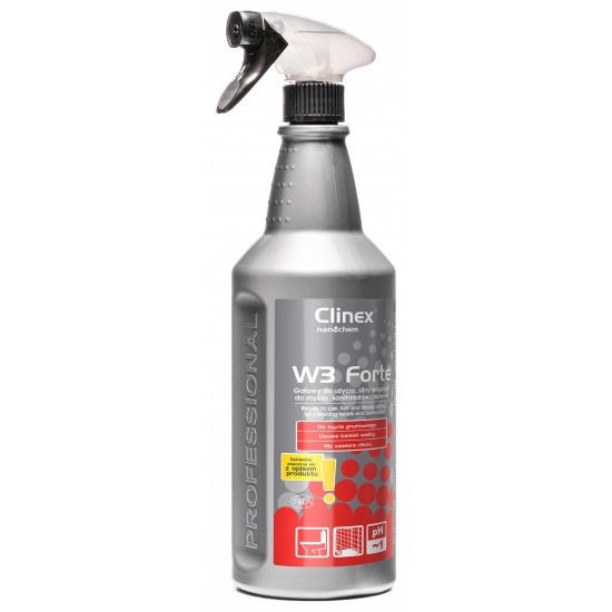 Clinex W3 Forte, 1 Litru, Cu Pulverizator, Solutie Forte, Curatare Toalete Si Bai