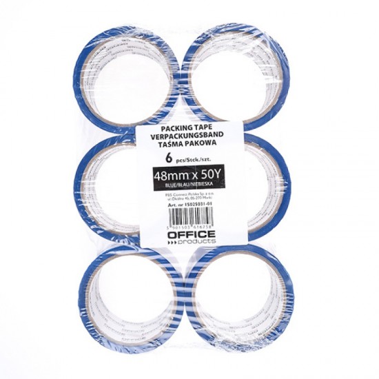 Banda Adeziva 48mm X 50 Y, 36 Microni, Acrilica, Office Products - Albastra