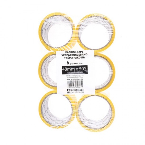 Banda Adeziva 48mm X 50 Y, 36 Microni, Acrilica, Office Products - Galbena