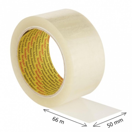 Banda Adeziva Transparenta, 50mm X 66m, 48 Microni, Hot Melt, 3m - Scotch